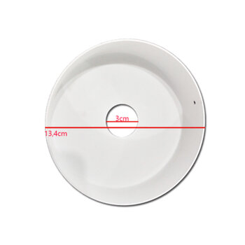 CANOPLA METAL SUPERIOR P/VENTILADOR DE TETO ICAIR COR BRANCA - DIÂMETRO EXTERNO 13,5CM - ENCAIXE EM HASTE 3,0CM