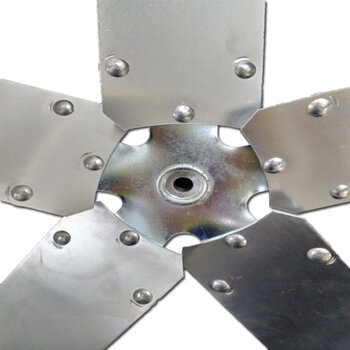 Hélice para Exaustor LOREN SID 50cm 5Pás Aluminio - Encaixe Eixo 11 mm com Cubo e Parafuso Lateral