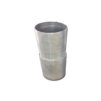 Carena Tubo Metal cor Alumínio/Prata - Acabamento da Haste para ventilador de Teto Venti-Delta - Kit c/2Peças que se encaixam