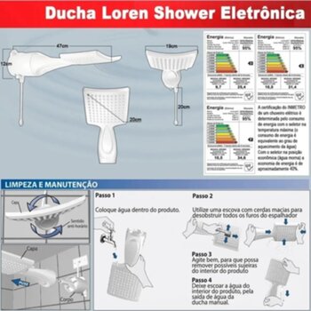 Chuveiro Ducha Lorenzetti Loren Shower Ultra Eletronica 220v 7500Watts - Ducha Loren Shower Eletronica