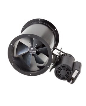 Exaustor de 30cm para Churrasqueira Vazão 2700m3/h VentiSilva E30MTR Biv B.Rotação 1720rpm - Axial c/Transmissão por Correia - Monofásico