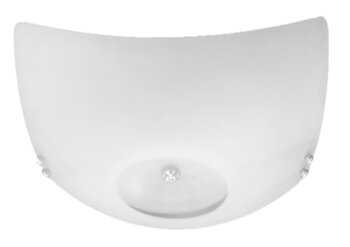 Luminária Plafon para Ventilador de Teto Bruxelas Anti-Inseto - Vidro Maior Quadrado Fosco 28,5cm / Vidro Menor Fosco - Base Suporte Preta