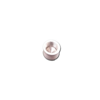 Porca de Acabameto Redonda de Alumínio cor Branca Tampão M10 p/Fixar Vidro em Luminária - Rosca 3/4 x 8,0mm *Vendida p/Unidade