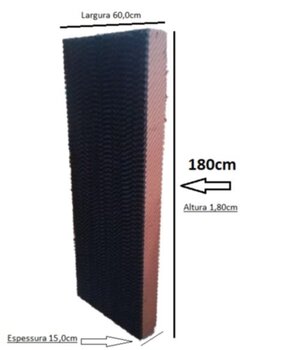 Colmeia para Climatizador - Esp.15,0x L60 x C180cm - Painel Evaporativo para Climatizador Rotoplast - Mega Brisa - Eco Brisa - 18060-15