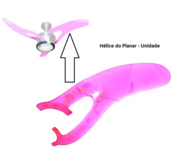 Pa Helice para Ventilador de Teto ACVent - AC-Vent - Ac Vent Planar cor Rosa/Pink - Helice do Ventilador Planar Ac Vent - *Vendida p/Unidade