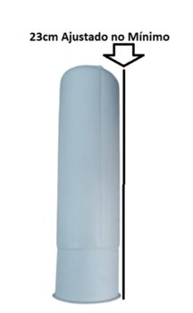 Carena Tubo Plástico cor Branca - Acabamento da Haste para ventilador de Teto Loren Sid - Kit c/2Peças que se encaixam