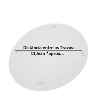 Emblema da Grade Ventilador ARGE Max Twister Stylo cor Branca - Logotipo oscilante ARGE - Diâmetro 13cm