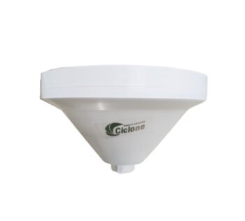Canopla Plástica Superior para Ventilador de Teto Ciclone cor Branca - Encaixe em Haste 2,0cm - Diâmetro Externo/Acabamento 14,0cm