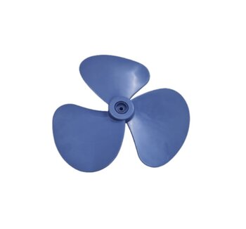 Helice de 40cm para Ventilador Importados 3Pas Plastica cor Azul - Eixo 08,0mm - Ponta Redonda Com Trava Traseira - Helice 40cm - Ventilador Importado