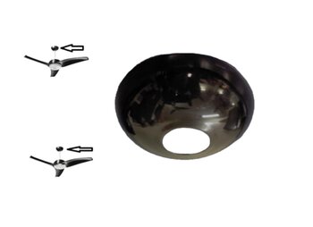 Canopla Superior para Ventilador de Teto Latina - Plástica cor Preta