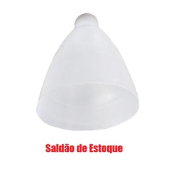 Globo Cupula Plastica da Luminaria Ventilador Venti-Delta New Light - *SALDAO c/Pequenas Trincas* Apenas o Globo SEM Soquete*