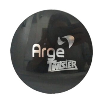 Emblema da Grade Ventilador ARGE Max Twister Stylo cor Preta - Logotipo Oscilante Arge Twister - Diâmetro 13cm
