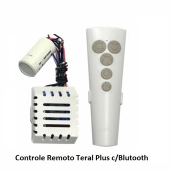 Controle Remoto para Ventilador de Teto Aliseu Terral Plus 127Volts Kit Transmissor+Receptor IC55 Plus Bluetooth Cap.14uF 3Fios (4,5+9,5mF)