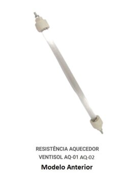 Resistência para Aquecedor Ventisol Quartzo AQ-02 220V - Lâmpada Tubo Quartzo AQ02 400W Antigo c/Pino/Parafuso - *Vendida p/Unidade