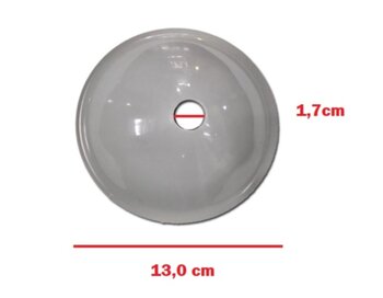 Canopla Plástica Superior Ventilador de Teto Venti-Delta Loren Sid Arge Tron, Etc... cor Cinza - Diâmetro 14cm Haste 1,8cm