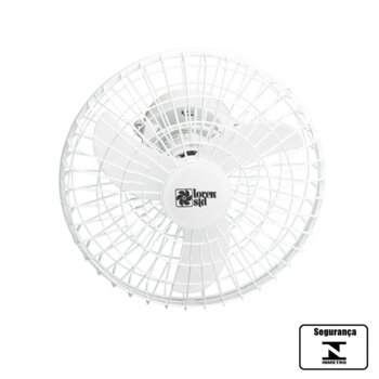 Ventilador de Teto Loren Sid Orbital 50cm Bivolts Branco Rotação em 360° Grade Plástica - Ventilador Orbital 50cm Sem Luminária p/Área Gourmet