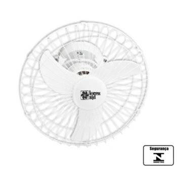 Ventilador de Teto Loren Sid Orbital 60cm Turbo M1 Bivolts Branco - Rotacao em 360? Grade Metal - Ventilador Orbital Sem Luminaria p/Area Gourmet