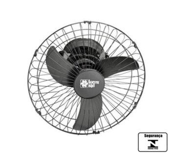 Ventilador de Teto Loren Sid Orbital 50cm Turbo M2 Bivolts cor Preta - Rotação em 360° Grade Metal - Ventilador Orbital Sem Luminária p/Área Gourmet