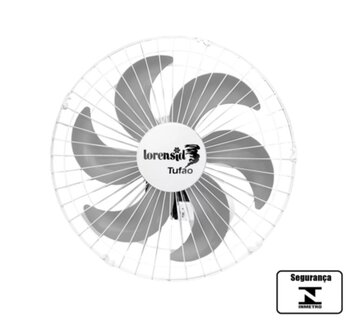 Ventilador de Teto Loren Sid Orbital 50cm Turbo M2 Bivolts Branco - Rotação em 360° Grade Metal - Ventilador Orbital Sem Luminária p/Área Gourmet