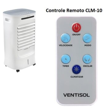 Modulo Transmissor/Manual do Controle Remoto Climatizador Ventisol CLM10 127/220Volts *APENAS Módulo Transmissor/Manual*