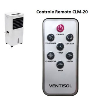 Modulo Transmissor/Manual do Controle Remoto Climatizador Ventisol CLM20 127/220Volts - *APENAS Modulo Transmissor/Manual*