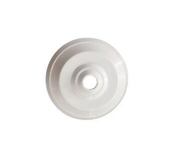 Canopla Plastica Superior para Ventilador de Teto Loren Sid cor Branca - Diametro 14,0cm - Serve p/Arge - Tron - Ventisol - Venti-Delta, Etc...