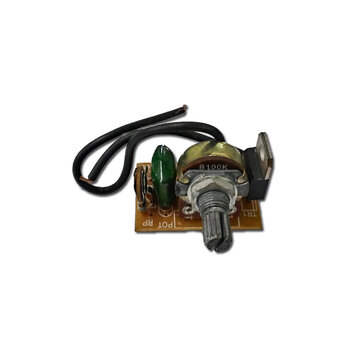 Controle para Ventilador Dimer Rotativo com Clique - Potência 200W Bivolts - Knob Botão Branco c/Trimpot*