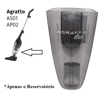 Reservatorio do Filtro Hepa Aspirador Agratto AS01 / AS02 - Reservatório para Aspirador Duo Vertical Agratto - Original