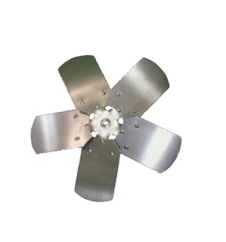Helice para Exaustor LOREN SID 40cm 5Pas Aluminio - Encaixe Eixo 10,0mm com Cubo e Parafuso Lateral - 380X5 FA 10,0MM MT