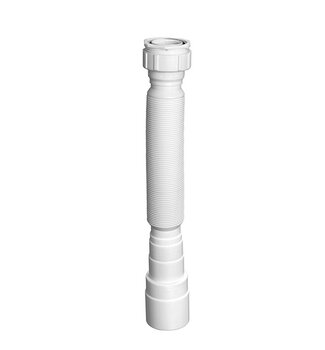 Sifão Sanfonado 01 Branco Krona 1X270mm para Válvulas de 7/8 - 1.1/4 - 1,1/2 Tubo Esgoto 38-40-48-50