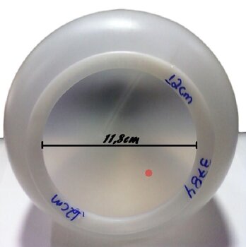 Globo Cupula Plastica da Luminaria Ventilador Tron Buzios - Globo Buzios Max - Abertura Interna da Boca 11,8cm - Encaixe Externo 12,0cm
