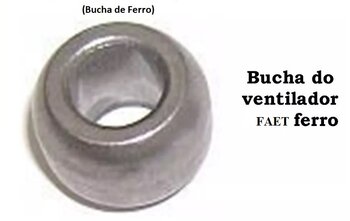Bucha para Eixo de Ventilador Arno 08,0mm - Bucha de Ferro para Ventilador Faet - Bucha para Ventilador - *Vendida p/Unidade