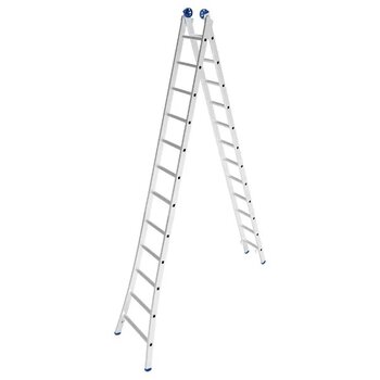 Escada de Aluminio 12 Degraus Extensiva - Real Escadas - Profissional 4 em 1 - F3,90 - A3,70 - E6,60cm