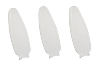 Pa Helice para Ventilador de Teto Ventisol Wind Light Petalos - Kit/Jogo c/3Pas - Pa Plastica Reta Branca