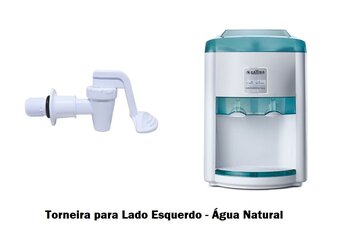 Torneira para Purificador Latina - Vendida p/Unidade - PA335, BR335, PURITRONIC, PURI-ICE, PURIMIX - Lado ESQUERDO Agua NATURAL