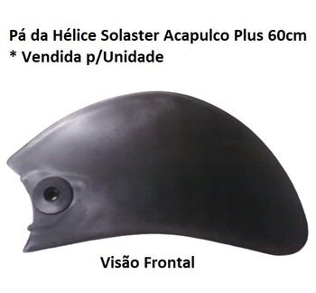 Pa Orelha da Helice do Ventilador SOLASTER Acapulco 60cm - Pa Plastica Preta - Ventilador Acapulco Plus - *Vendida p/Unidade