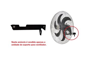 Suporte de Parede para ventiladores Ventisilva 65cm - Metal cor Preta SEM Canopla Plástica - Modelo Atual 2022