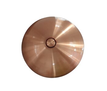 Luminária Cega para Ventilador de Teto Volare Office - Plafon Metal cor Cobre para Ventilador de Teto Sem Luminária