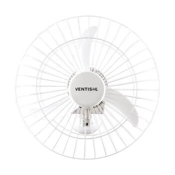 Ventilador de Parede 060cm Ventisol 1a-Linha Comercial Bivolts 200Watts cor Branca - Helice 3Pas Chave Controle de 3Velocidades