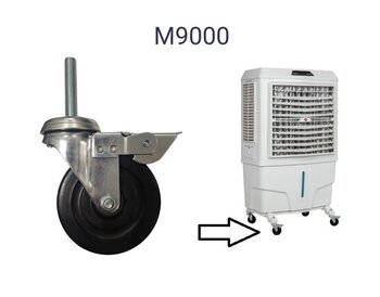 Roda para Climatizador MWM M9000 - Roda Móvel DIANTEIRA COM TRAVA 75X21MM - *Vendida p/Unidade