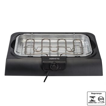 CHURRASQUEIRA ELÉTRICA GRILL PORTÁTIL 110VOLTS 1800WATTS - ASSADORA MR.CHEFF AGRATTO CH2-01