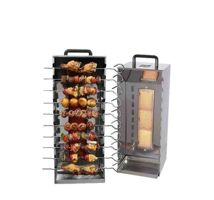 Espetos Churrasco Duplo Kit Com 3 Inox Churrasqueira