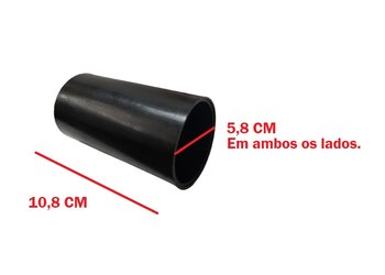 Carena Tubo Plástico cor Preta - Acabamento da Haste para ventilador de Teto Venti-Delta - Kit c/2Peças que se encaixam