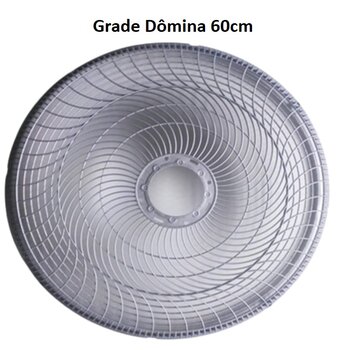 Grade para Ventilador 60cm Domina 6Pas ou 8 Pas Coluna Parede - Plastica Cor Prata - Serve p/Dianteira ou Traseira - *Vendida p/Unidade