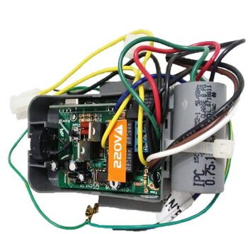 Módulo Receptor para Controle Remoto Latina 220v VT673 VT675 220Volts - Apenas o Módulo Receptor c/Cap 02,5uF - Luz Azul + Base Preta