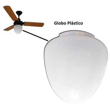 Globo Cupula Plastica da Luminaria Ventilador de Teto Aliseu Inspire Special - Globo Aliseu Inspire Special - Encaixe Externo/Gola 11,5cm/115mm