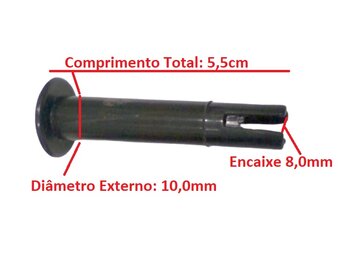 Pino Puxador do Oscilador Ventilador VENTISOL 50/60cm Modelo MX - cor Negra - Pino Plástico de 5,5cm
