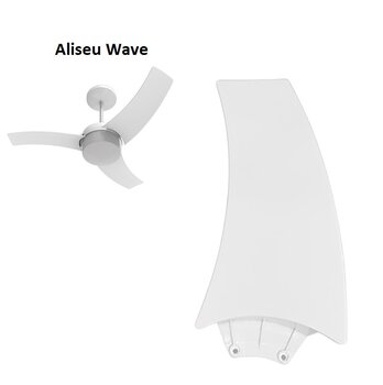 Pá Hélice do Ventilador de Teto Aliseu Wave - Pá Plástica Cor Branca - Pá Aliseu Wave Branca - *Vendida p/Unidade