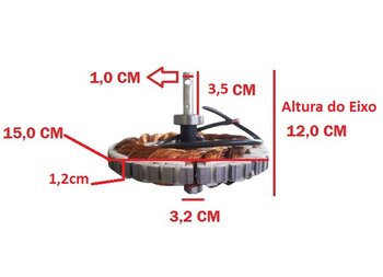 Estator Ventilador de Teto EFYX HUB 127V c/02-Rolamentos 6201zz - Usar c/Capacitor 09,0uF *Acompanha o Anel Magnético