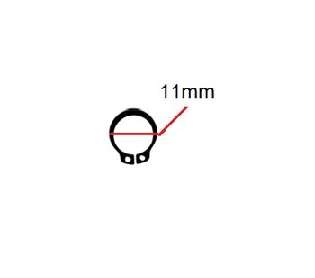 Trava Elástica de Metal 1,1cm para Fixar Hélice no Eixo Ventilador Solaster 50/60/70cm Acapulco ECo - Veneza Plus - Eixo 11,0mm - *Vendida p/Unidade